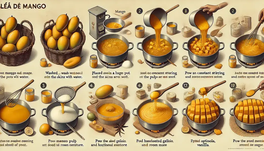Preparación Paso a Paso de la Jalea de Mango