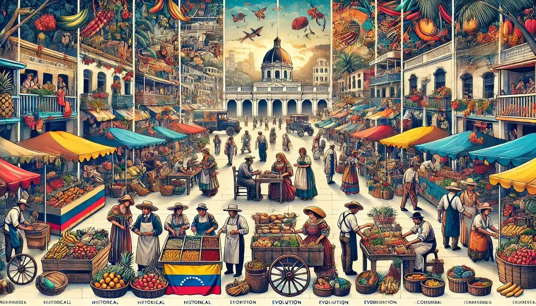  imagen que represente la historia y transformación de los mercados