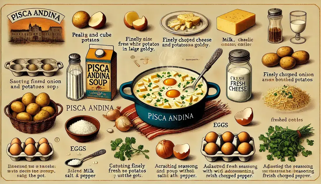 ingredientes y pasos para preparar una auténtica Pisca Andina.