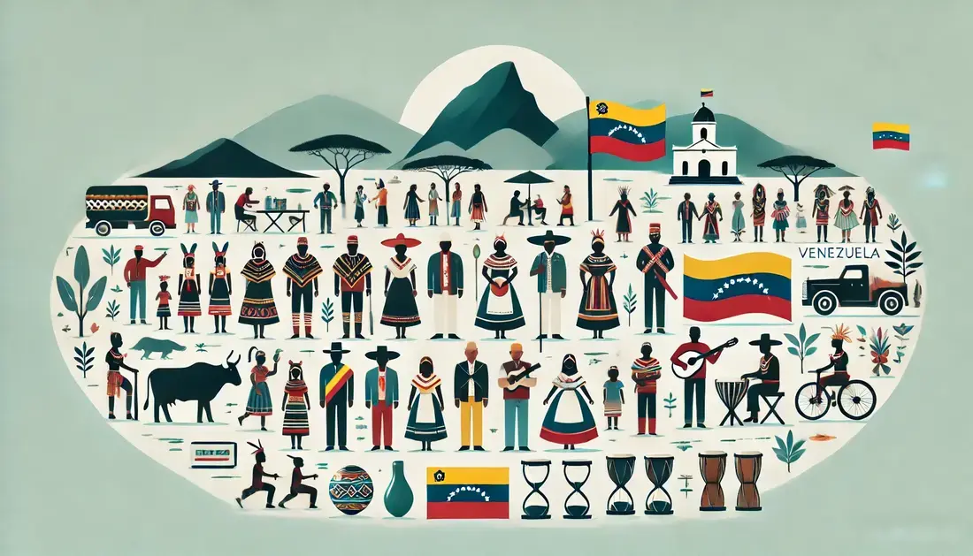 la imagen que representa la diversidad étnica en Venezuela