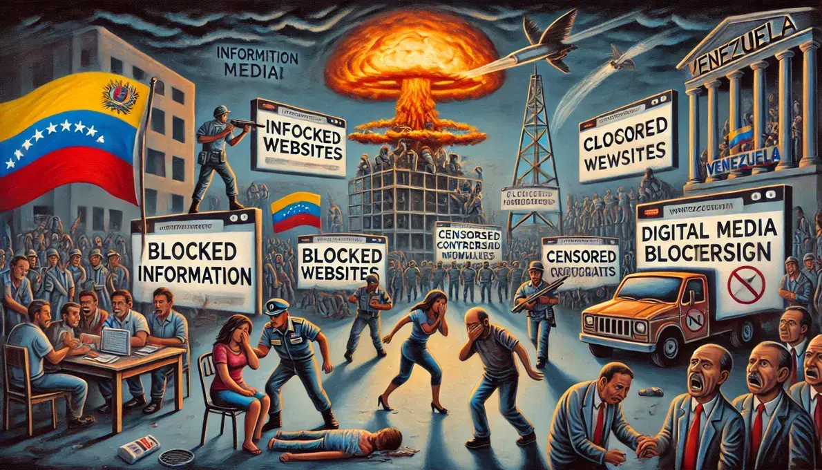 manipulación informativa y el bloqueo de medios digitales en Venezuela