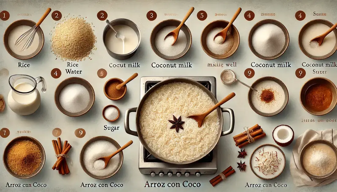  paso a paso para preparar el tradicional arroz con coco venezolano. 