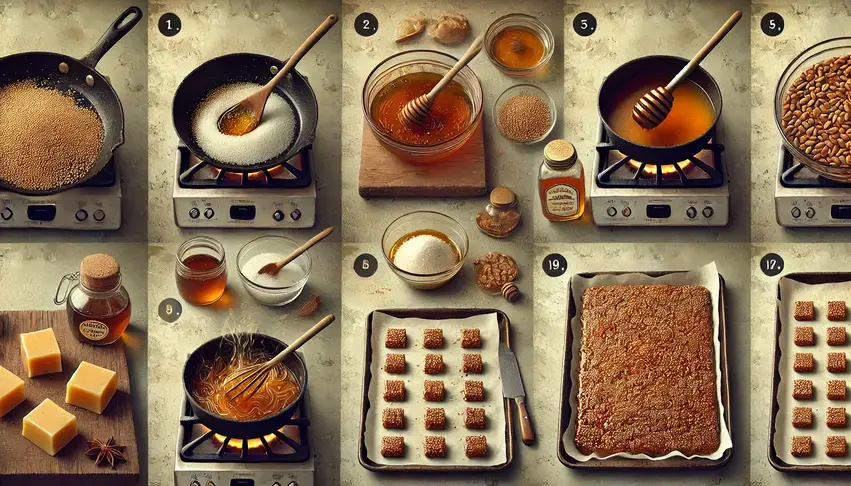 paso a paso para preparar el tradicional turrón de ajonjolí venezolano