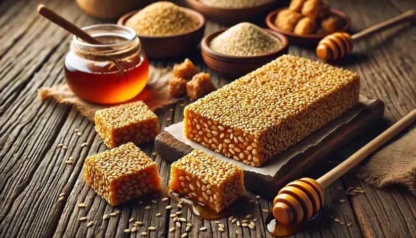 postre tradicional venezolano, el turrón de ajonjolí.