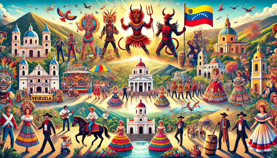 representa las fiestas tradicionales más populares en cada estado de Venezuela.