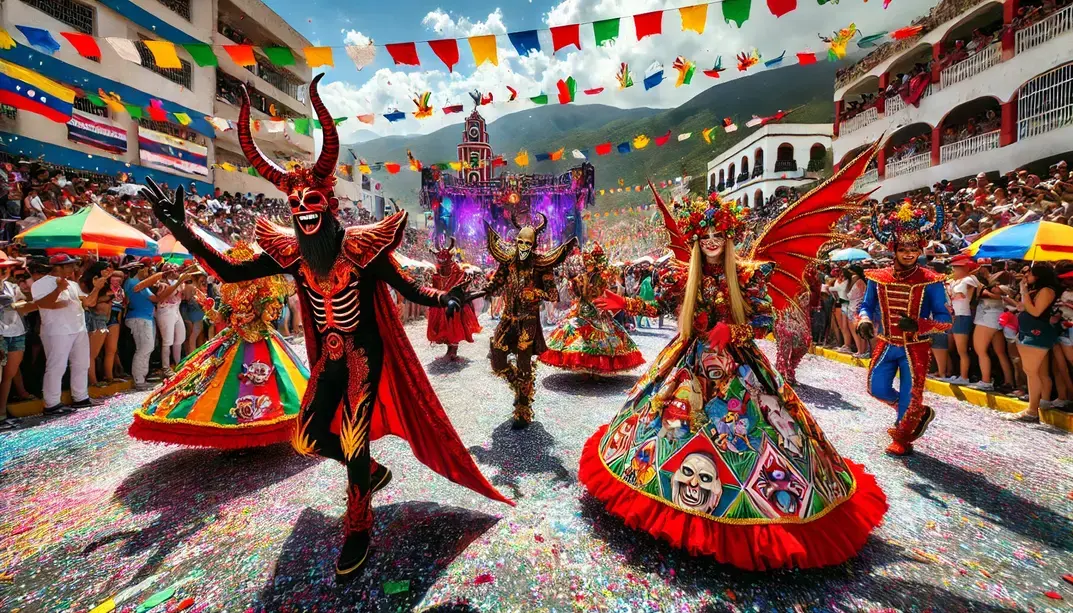 vibrantes y coloridos carnavales en Venezuela